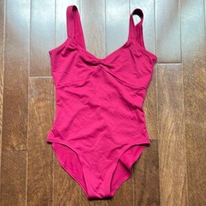 Gaynor Minden New York Cap Sleeve Dance Leotard - Raspberry Small